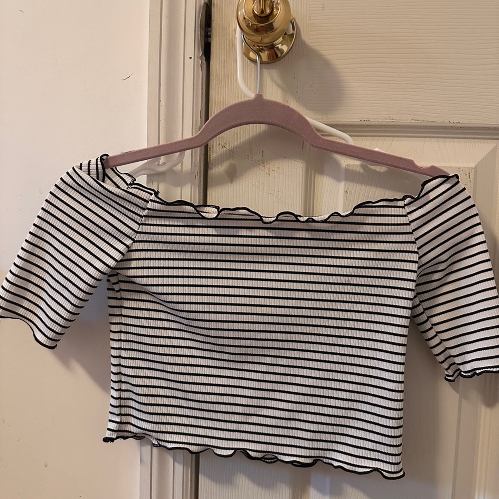 Striped Off-Shoulder Top